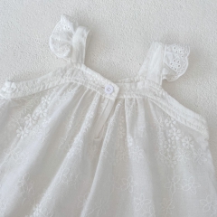 2024 Infant Baby Girls Laces Crewneck Sleeveless Tops With Shorts Sets In Summer Wholesale 2024 Infant Baby Girls Laces Crewneck Sleeveless Tops With Shorts Sets In Summer Wholesale