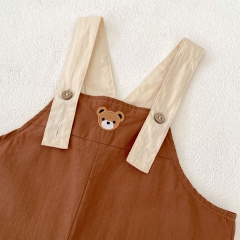 2024 New Summer Baby Unisex Little Bear Jumpsuit Combo T-shirt Sets Wholesale