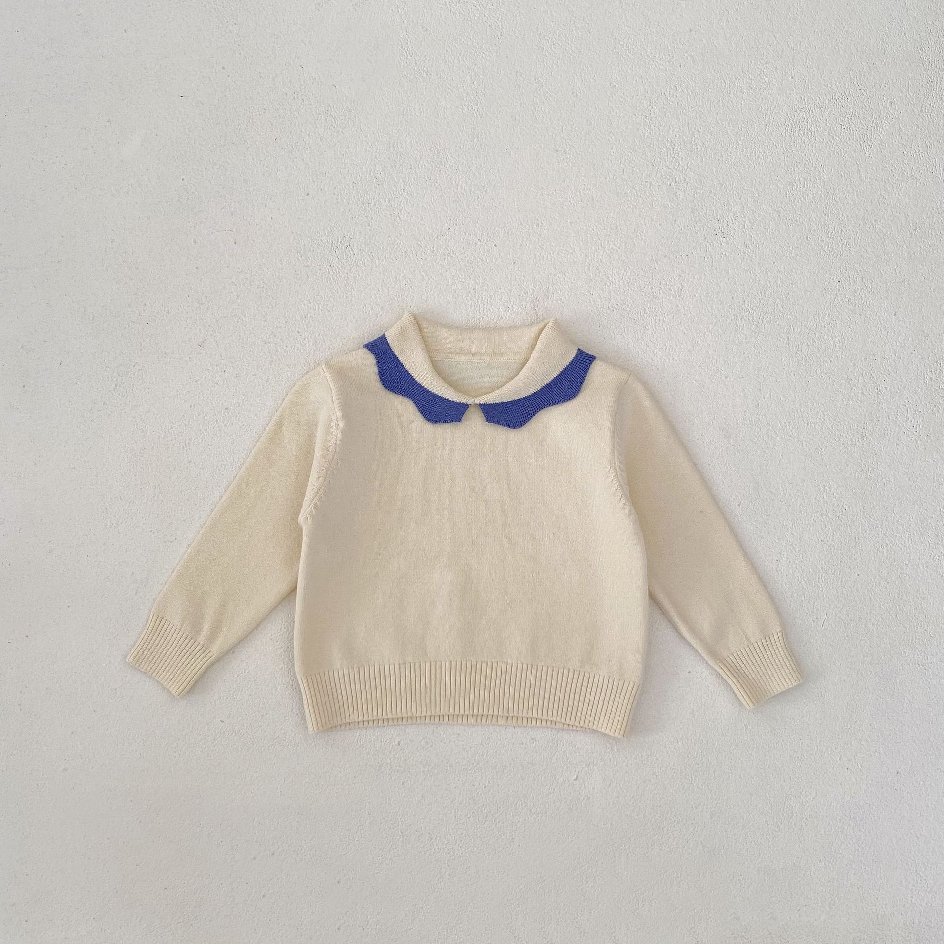 Ins Autumn&Winter Baby Girls Laces Round Collars Long Sleeve One Piece