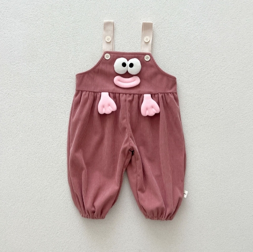 Infant Baby Simple Cute Silly Cartoon Pattern One Piece Strap Overalls