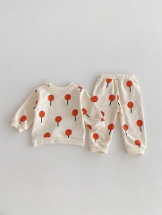 2024 Autumn Infant Baby Unisex Simple Pattern Long Sleeves Pullover With Pants Casual Sets Wholesale 2024 Autumn Infant Baby Unisex Simple Pattern Long Sleeves Pullover With Pants Casual Sets Wholesale