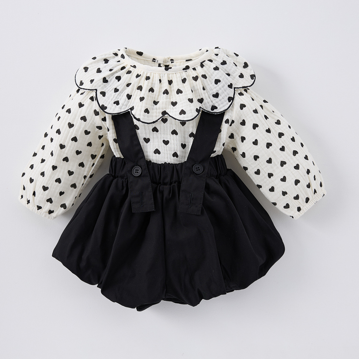 Arrival Spring Baby Girls Flowers Embroidery Long Sleeves Solid Color Onesies with Hat
