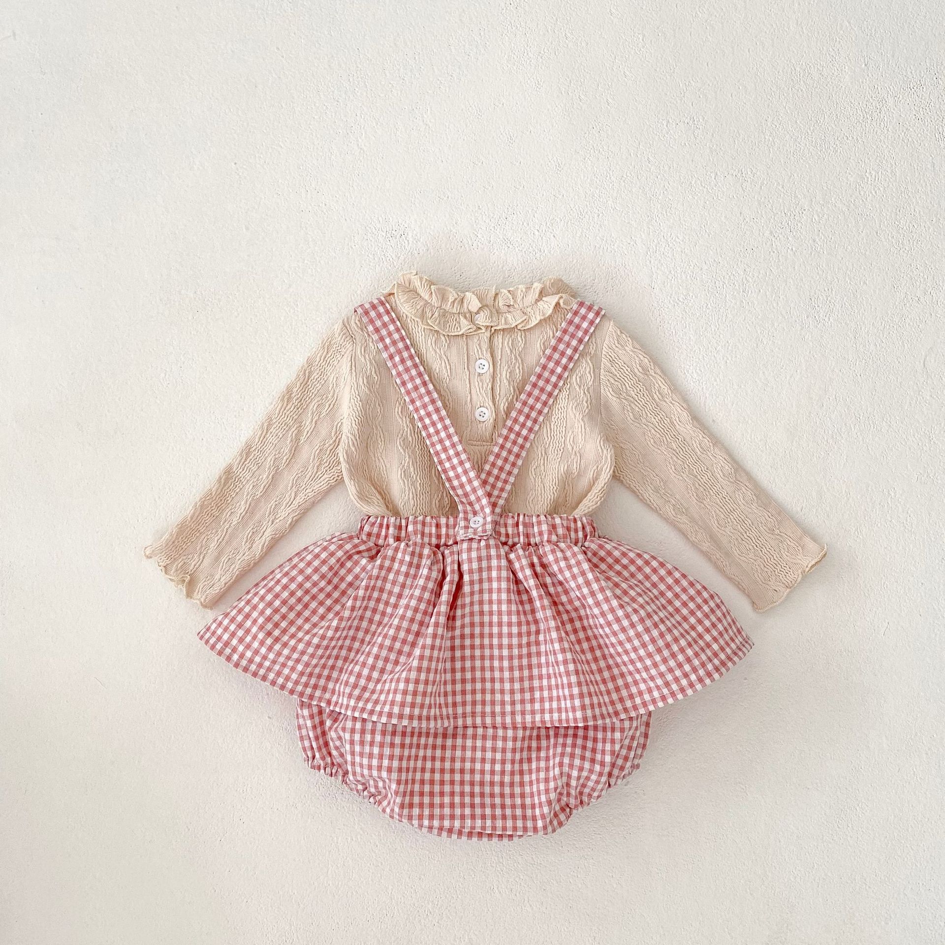 Spring and Autumn Girls Floral Pattern Long Sleeves Top and Pants Clothing Set