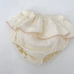 2025 Summer Infant Baby Girls Fly Sleeves Top Vest and Bloomers Sets Wholesale