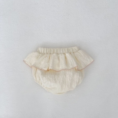 2025 Summer Infant Baby Girls Fly Sleeves Top Vest and Bloomers Sets Wholesale