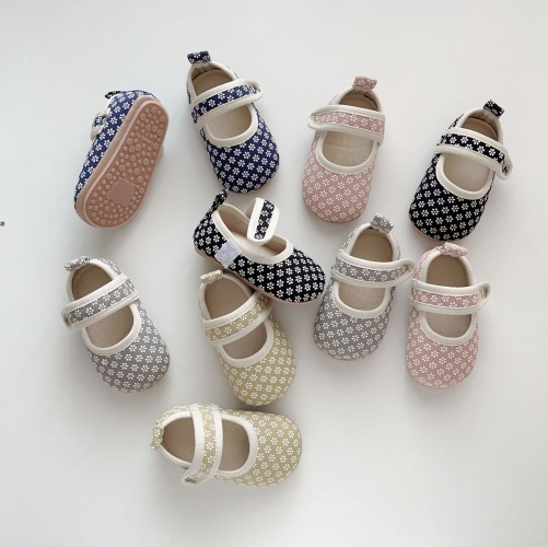 2025 New Autumn Infant Baby Flowers Pattern Slip-resistant Toddler Shoes Wholesale