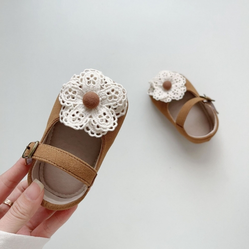 2025 New Autumn Infant Baby Girls Flowers Pattern Slip-resistant Toddler Shoes Wholesale