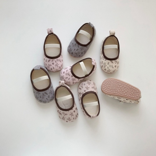 2025 New Autumn Infant Baby Girls Flowers Pattern Slip-resistant Toddler Shoes Wholesale