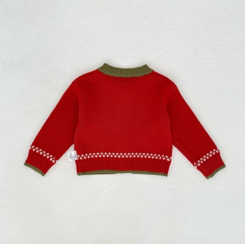 Autumn and Winter Arrival Baby Kids Unisex Long Sleeves Teddy Bear Pattern Warm Top