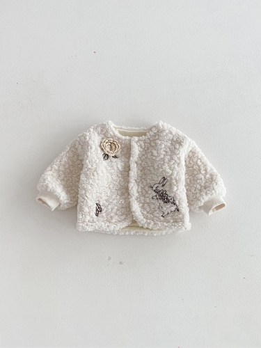 New Arrival Winter Infant Baby Kids Girls Fluffy Warm Long Sleeves Flowers Pattern Coat Wholesale New Arrival Winter Infant Baby Kids Girls Fluffy Warm Long Sleeves Flowers Pattern Coat Wholesale