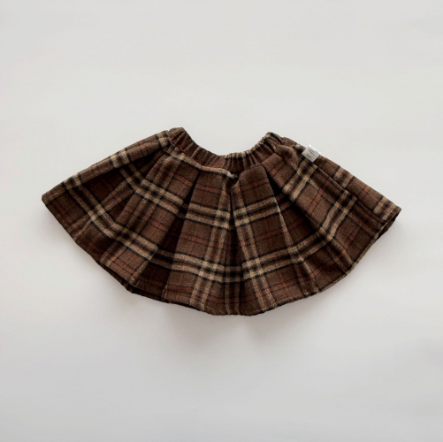 Infant Baby Kids Girls Preppy One Piece Plaid Skirt in Autumn and Spring Wholesale
