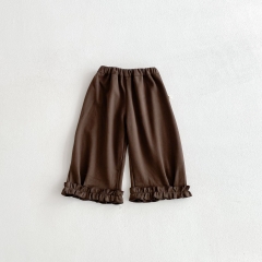 2026 Spring and Autumn New Arrival Baby Kids Girls Solid Color Pants Wholesale