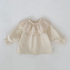 New Arrival Spring Baby Kids Girls Long Sleeves Flowers Pattern Top for Stylish Girls Wholesale