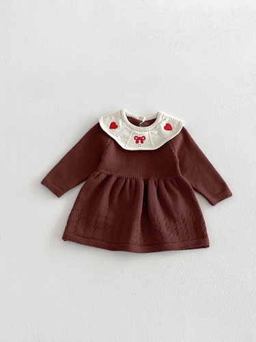 Spring and Autumn Infant Baby Girls Color Patchwork Long Sleeves One Piece Geometric Pattern Dress Wholesale Spring and Autumn Infant Baby Girls Color Patchwork Long Sleeves One Piece Geometric Pattern Dress Wholesale