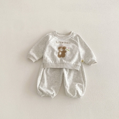 2026 Spring and Autumn Infant Baby Kids Girls Long Sleeves Cartoon Pattern Pullover with Pants Sets Wholesale