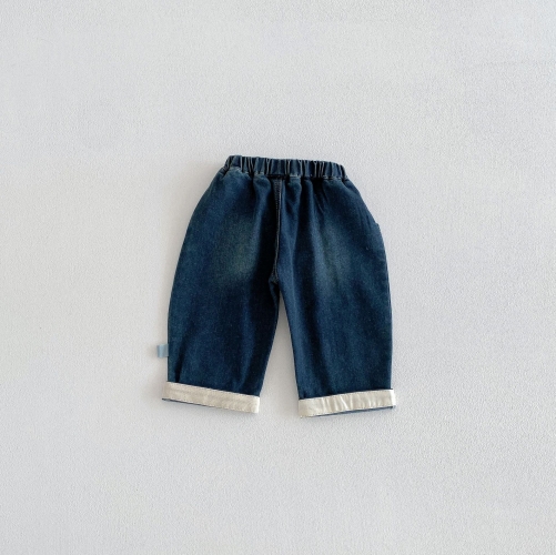 2026 Spring and Autumn New Arrival Baby Kids Girls Letters Pattern Denim Pants Wholesale