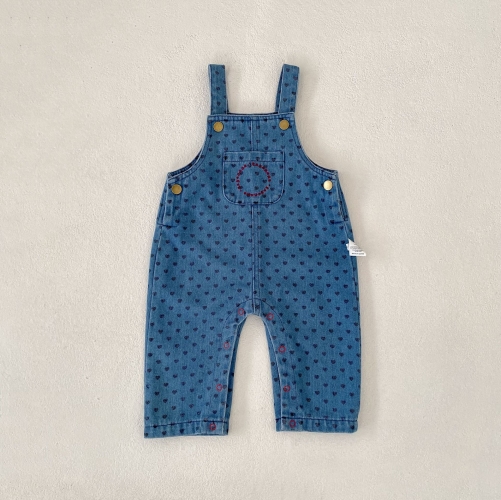 2026 Spring Infant Baby Girls Floral Sleeveless Overalls Wholesale