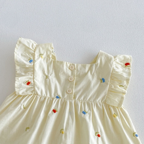 2026 Summer Infant Baby Kids Girls Sleeveless Flowers Pattern Top Vest with Shorts Sets Wholesale