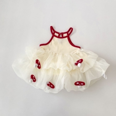 Summer Infant Baby Girls Cute Mushrooms Pattern Sleeveless One Piece Dress Wholesale