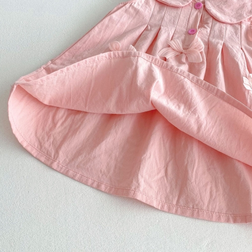 Summer Infant Baby Girls Cute Butterfly-bows Pattern Sleeveless One Piece Dress Wholesale