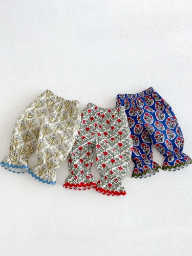 Infant Baby Kids Girls One Piece Floral Pants in Summer Wholesale Infant Baby Kids Girls One Piece Floral Pants in Summer Wholesale