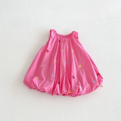 Summer Infant Baby Girls Cute Embroidery Pattern Sleeveless Dress Wholesale