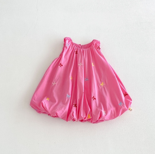 Summer Infant Baby Girls Cute Embroidery Pattern Sleeveless Dress Wholesale Summer Infant Baby Girls Cute Embroidery Pattern Sleeveless Dress Wholesale