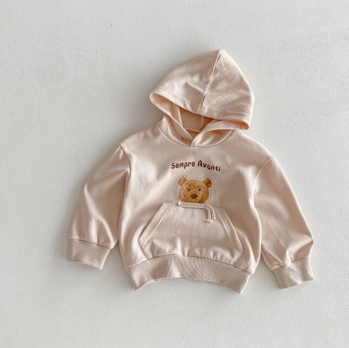 New Arrival Spring and Autumn Baby Kids Unisex Long Sleeves Teddy Bear Pattern Hoodies Wholesale New Arrival Spring and Autumn Baby Kids Unisex Long Sleeves Teddy Bear Pattern Hoodies Wholesale