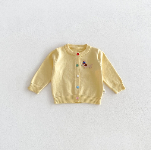 New Arrival Spring and Autumn Infant Baby Kids Girls Cartoon Puppy Pattern Long Sleeves Knitted Cardigan Wholesale New Arrival Spring and Autumn Infant Baby Kids Girls Cartoon Puppy Pattern Long Sleeves Knitted Cardigan Wholesale