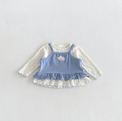 Autumn Infant Baby Kids Girls Long Sleeves Floral Pattern Top and Letters Pattern Vest Cute Clothing Sets Wholesale Autumn Infant Baby Kids Girls Long Sleeves Floral Pattern Top and Letters Pattern Vest Cute Clothing Sets Wholesale