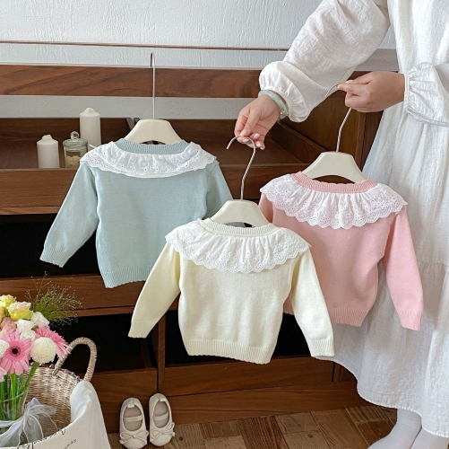 New Arrival Spring and Autumn Infant Baby Kids Girls Color Patchwork Long Sleeves Top Coat Wholesale