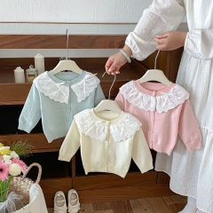 New Arrival Spring and Autumn Infant Baby Kids Girls Color Patchwork Long Sleeves Top Coat Wholesale