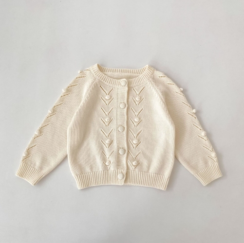 New Arrival Spring and Autumn Infant Baby Kids Girls Hollow-out Pattern Long Sleeves Knitted Cardigan Wholesale New Arrival Spring and Autumn Infant Baby Kids Girls Hollow-out Pattern Long Sleeves Knitted Cardigan Wholesale