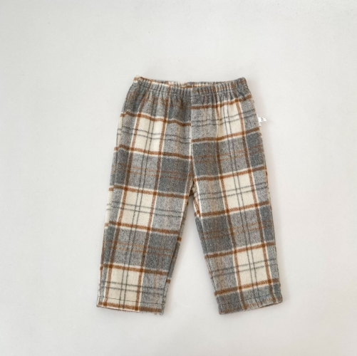 2026 Autumn Infant Baby Kids Unisex Plaid Pants Wholesale