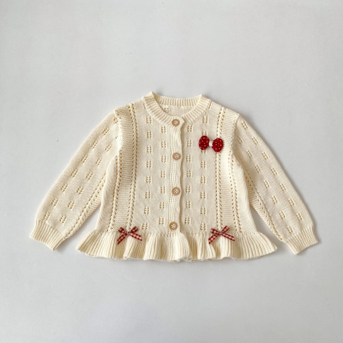 New Arrival Spring and Autumn Infant Baby Kids Girls Hollow-out Pattern Long Sleeves Knitted Cardigan Wholesale New Arrival Spring and Autumn Infant Baby Kids Girls Hollow-out Pattern Long Sleeves Knitted Cardigan Wholesale