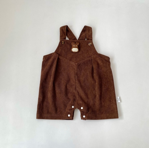 Spring and Autumn Infant Baby Girls Sleeveless One Piece Corduroy Overalls Wholesale