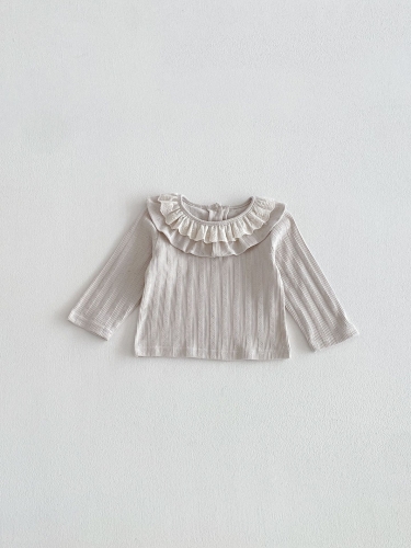 New Arrival Spring and Autumn Infant Baby Kids Girls Lace Collar Long Sleeves Top Wholesale New Arrival Spring and Autumn Infant Baby Kids Girls Lace Collar Long Sleeves Top Wholesale