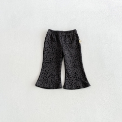 2026 Spring and Autumn New Arrival Baby Kids Girls Leopard Pattern Flared Pants Wholesale