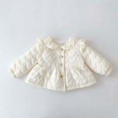New Arrival Winter Infant Baby Kids Girls Hearts Pattern Cotton-Padded Warm Long Sleeves Coat Wholesale