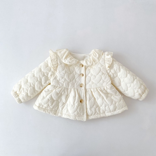 New Arrival Winter Infant Baby Kids Girls Hearts Pattern Cotton-Padded Warm Long Sleeves Coat Wholesale New Arrival Winter Infant Baby Kids Girls Hearts Pattern Cotton-Padded Warm Long Sleeves Coat Wholesale