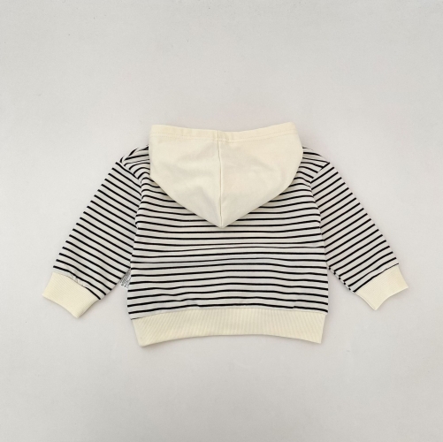 New Arrival Spring and Autumn Baby Kids Unisex Long Sleeves Striped  Pattern Hoodies Wholesale