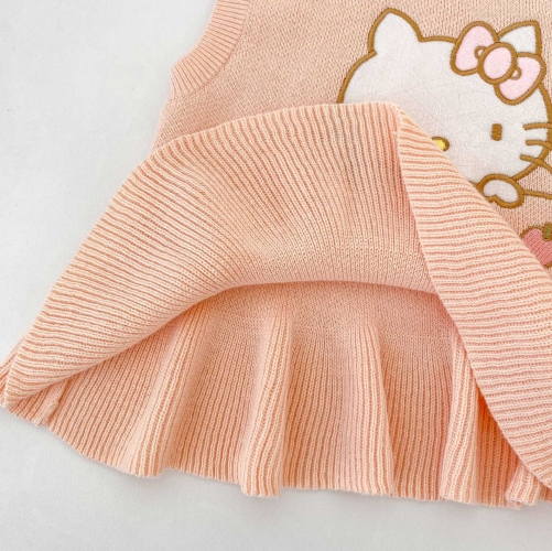 New Arrival Spring and Autumn Infant Baby Girls Cartoon and Letters Pattern Sleeveless Knitted Vest Wholesale