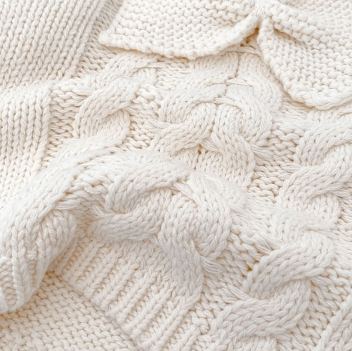 Autumn Infant Baby Kids Solid Color Long Sleeves Jacquard Sweater and Plain Shorts Knitted Clothing Sets Wholesale