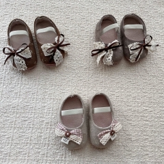 2026 Autumn New Arrival Infant Baby Girls Cute Butterfly-bow Decorated Slip-resistant Toddler Shoes Wholesale