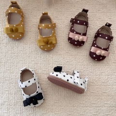 2026 Autumn New Arrival Infant Baby Girls Cute Butterfly-bow Decorated Slip-resistant Toddler Shoes Wholesale