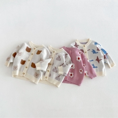 New Arrival Spring and Autumn Infant Baby Kids Girls Long Sleeves Knitted Top Wholesale