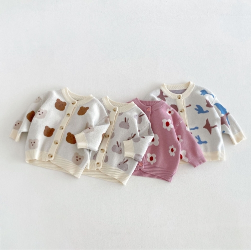 New Arrival Spring and Autumn Infant Baby Kids Girls Long Sleeves Knitted Top Wholesale