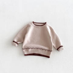 New Arrival Winter and Autumn Infant Baby Kids Long Sleeves Knitted Jacquard Pattern Sweater Wholesale