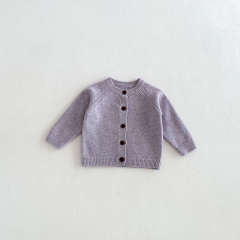 New Arrival Winter and Autumn Infant Baby Kids Girls Solid Color Long Sleeves Knitted Cardigan Wholesale